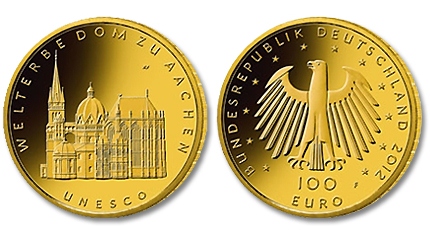 100-Euro-Goldmünze für den Aachener Dom