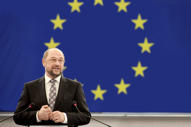Martin Schulz spricht in Aachen